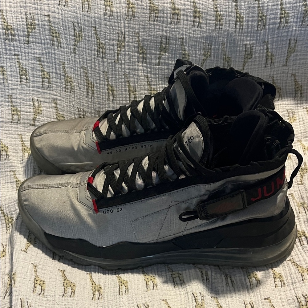 Nike Jordan nylon Men's 12.5 jumpman Black and Gray Sneakers